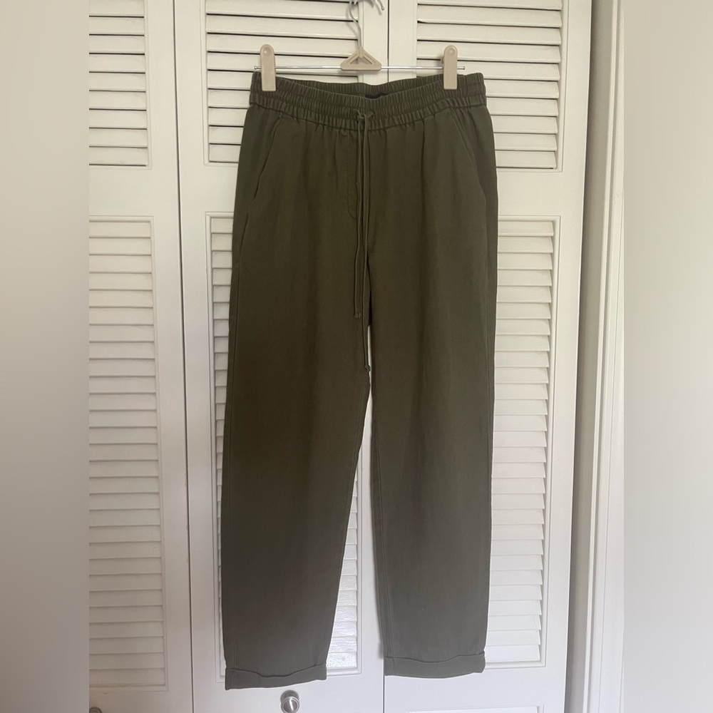 J Crew Linen-Cotton Blend Drawstring Pant